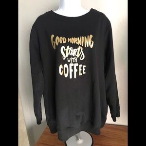 Sweatshirt “Good morning starts with coffee”